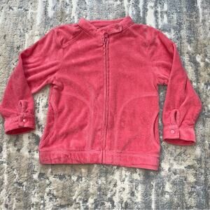 Y2K Baby Gap Terry Cloth Pink Zip Jacket 3 Toddler 2004